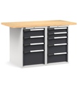 Banco con 9 cassetti 2x100 4x150 2x200 1x300 Master – H 890 mm