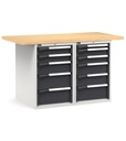 Banco con 11 cassetti 1x50 4x100 3x150 3x200 Master – H 890 mm