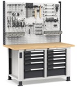 Banco con 11 cassetti 1x50 4x75 3x100 1x150 2x200 Master – H 1708/2058 mm