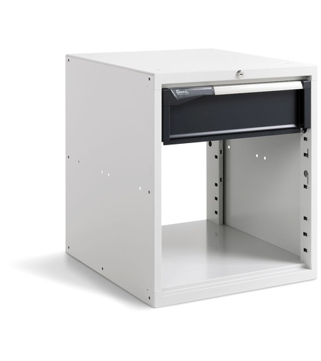 Door-ready cabinet with 1 drawer for BR workbench – 27×27 EH