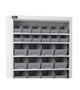 Armadio portacontenitori senza porte a battente, 5 piani e 24 contenitori Picking Box Air mis. 2, H 1001 mm, blu