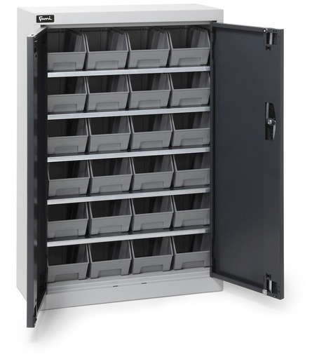 Armario con puertas batientes y 24 cubetas Picking Box Air – Al 1001 mm