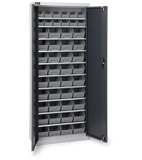 Armario con puertas batientes y 48 cubetas Picking Box Air – Al 1651 mm