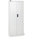 Armadio portacontenitori con porte a battente, 10 piani e 48 contenitori Picking Box Air mis. 1/2, H 1651 mm, grigio chiaro