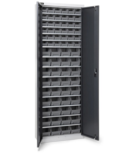 Armario con puertas batientes y 72 cubetas Picking Box Air – Al 1996 mm