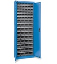 Armadio portacontenitori a battente, 14 piani e 72 contenitori Picking Box Air mis. 1/2, H 1996 mm, blu
