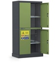 Armadio per fitosanitari, pesticidi e prodotti chimici con vasca stagna esterna, L944 x P540 x H1900 mm