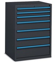 Cassettiera per officina con 7 cassetti 2x75 1x100 3x150 1x200 – H 1002 mm