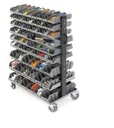 Carrello bifronte con 130 contenitori a bocca di lupo per minuteria, Linea 391