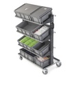 Carrello porta contenitori Euro Box in plastica ricilata
